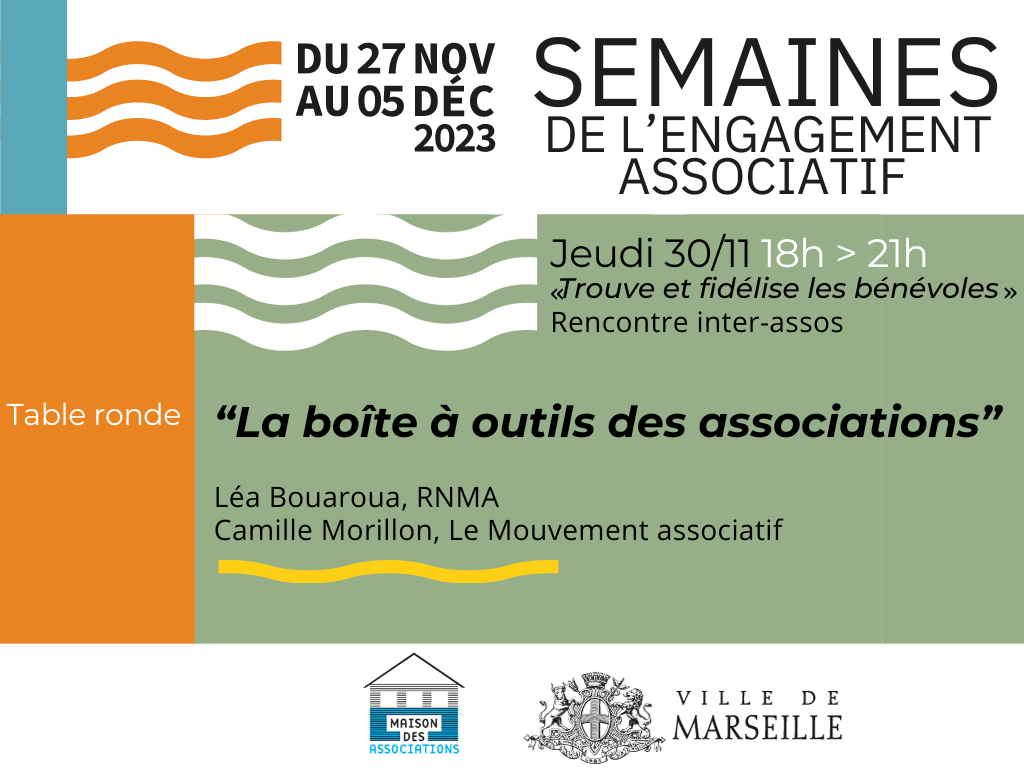 image du post 'Table-ronde "La Boîte à outils des associations" - Semaines de l'engagement à Marseille'