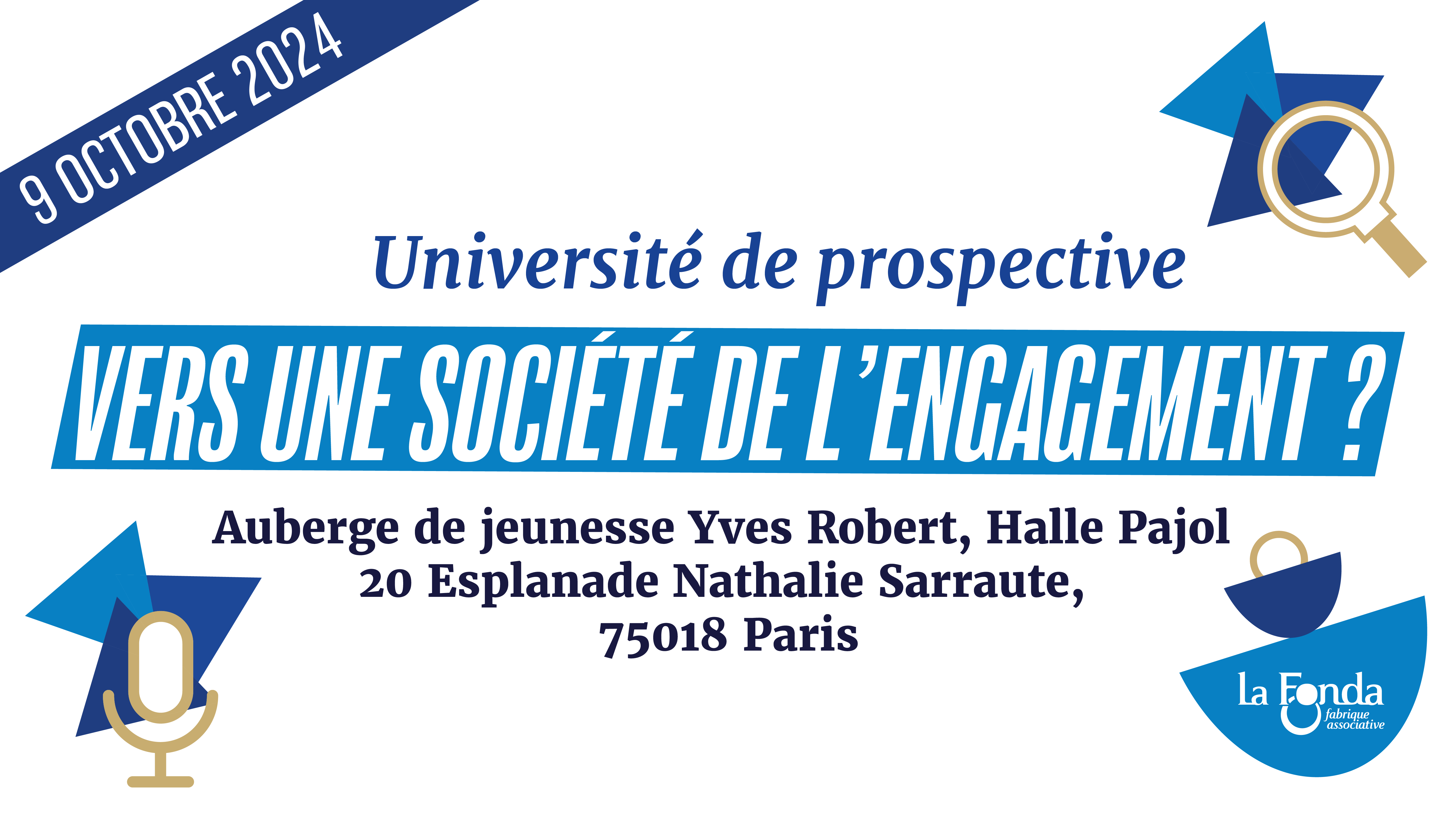 image du post 'Université prospective « Vers une société de l’engagement ? » - Evénement de La Fonda'