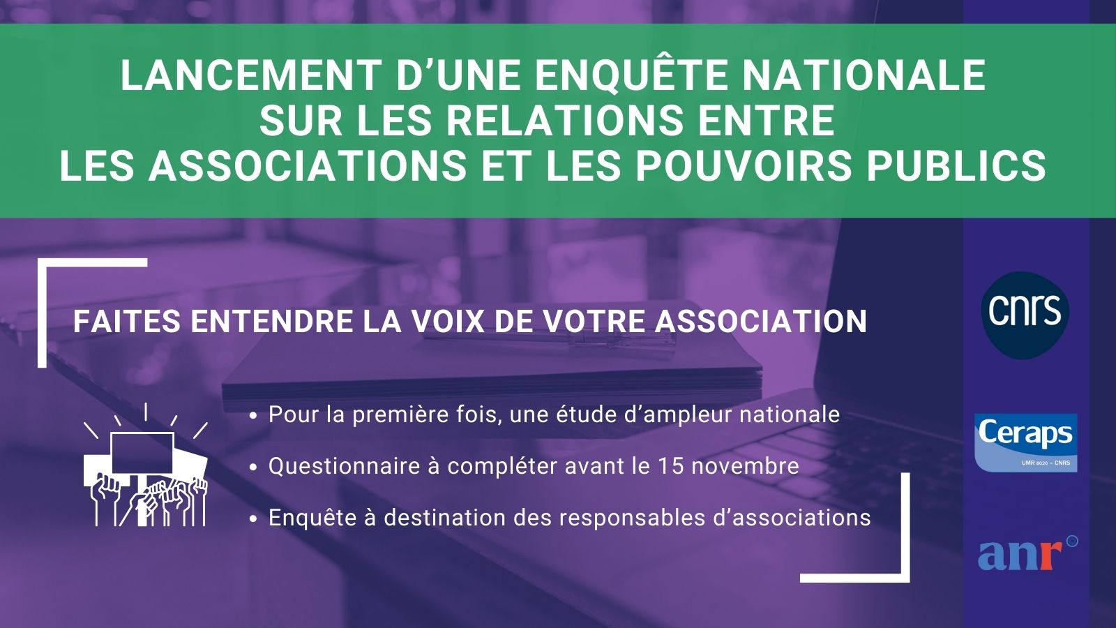 image du post 'Grande étude nationale sur les relations entre assos et pouvoirs publics'